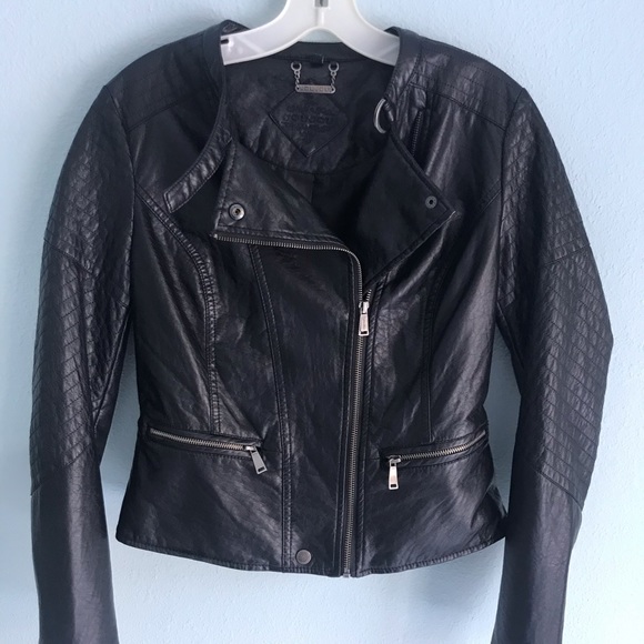 Jou Jou Jackets & Blazers - Jou Jou Faux Leather Bomber Style Jacket